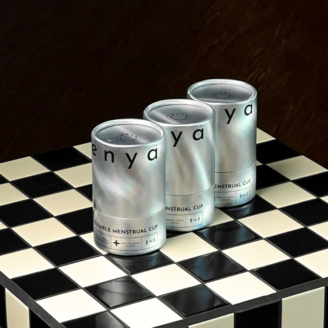 Enya Reusable Menstrual Cup (2 Cups & Cleaning Case Set)
