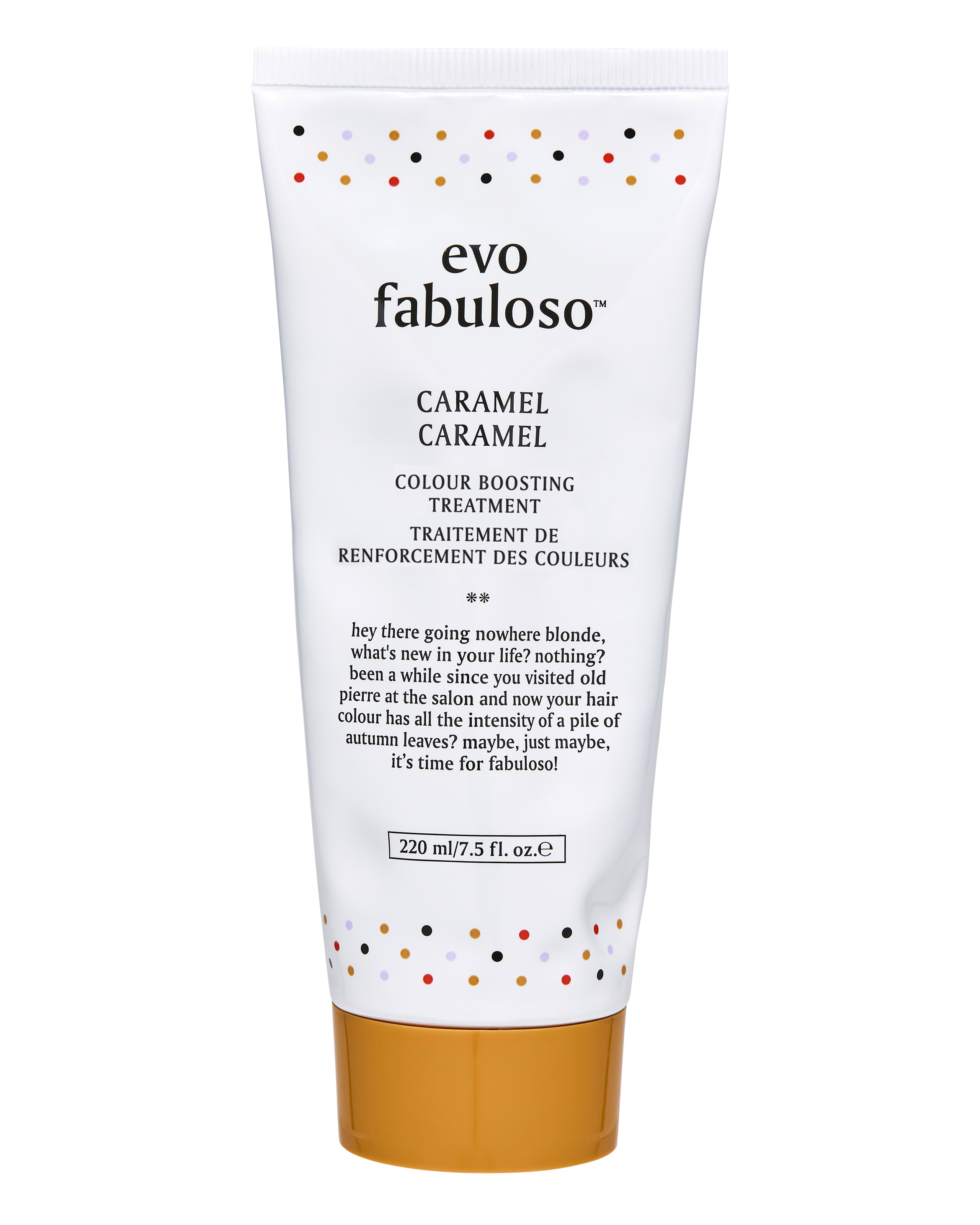 Evo Fabuloso Caramel Colour Boosting Treatment/ colour intensifying conditioner/ colour depositing conditioner 220ml tube