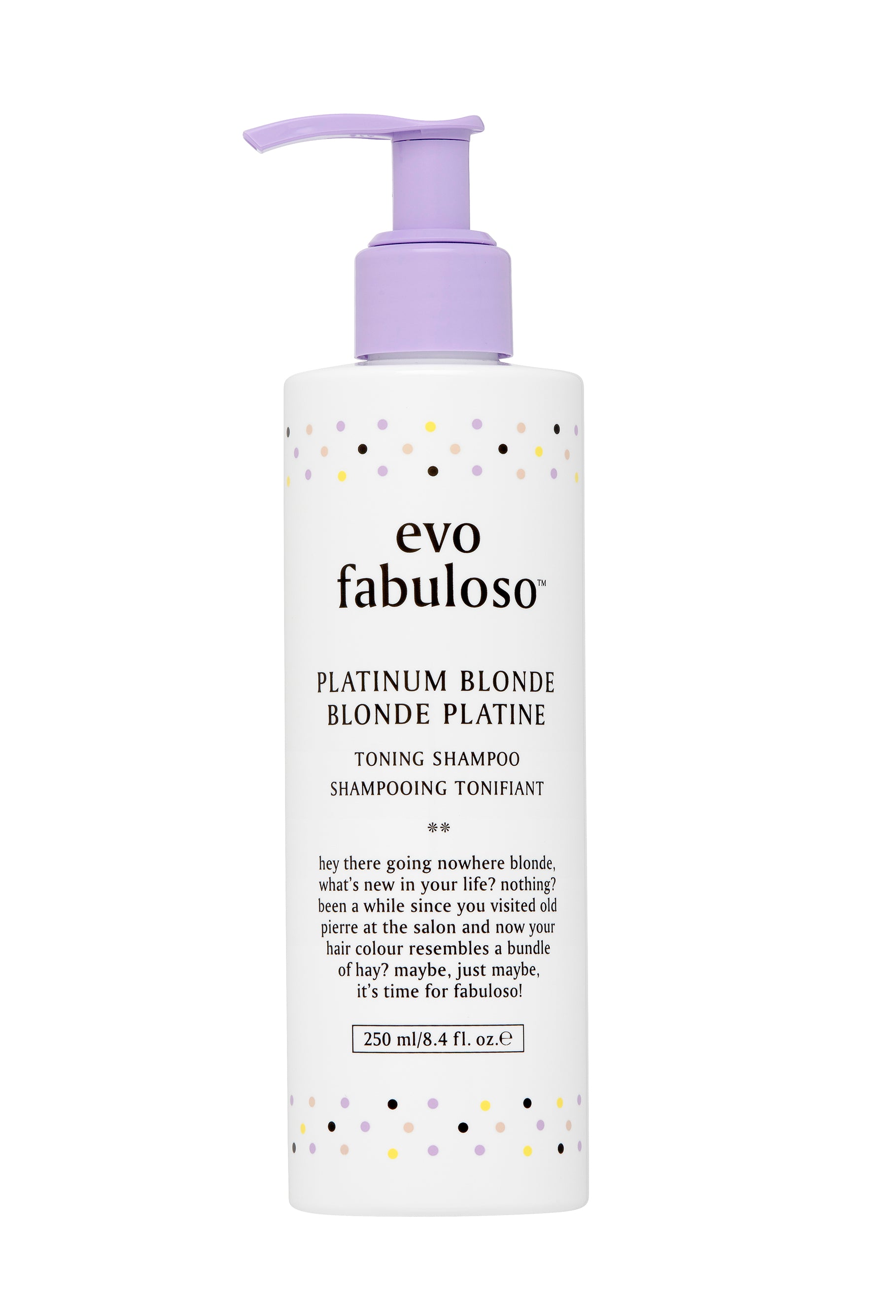 Evo Fabuloso platinum blonde toning shampoo 250ml