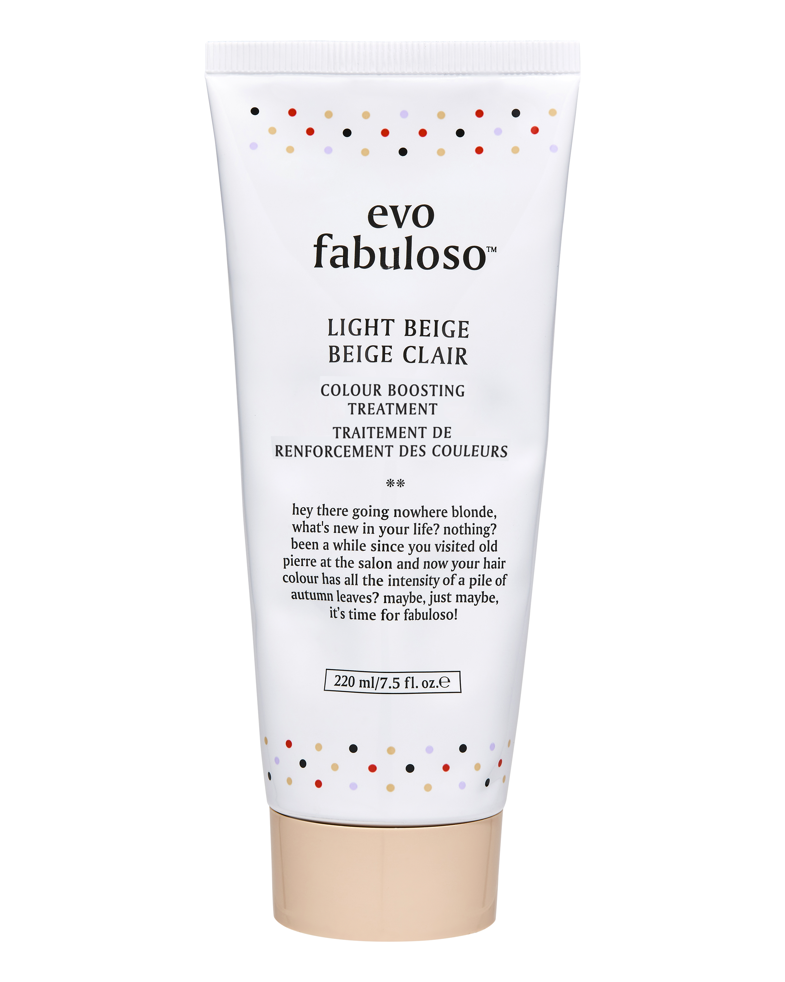 Evo Fabuloso Light Beige Colour Boosting Treatment/ colour intensifying conditioner/ colour depositing conditioner 220ml tube