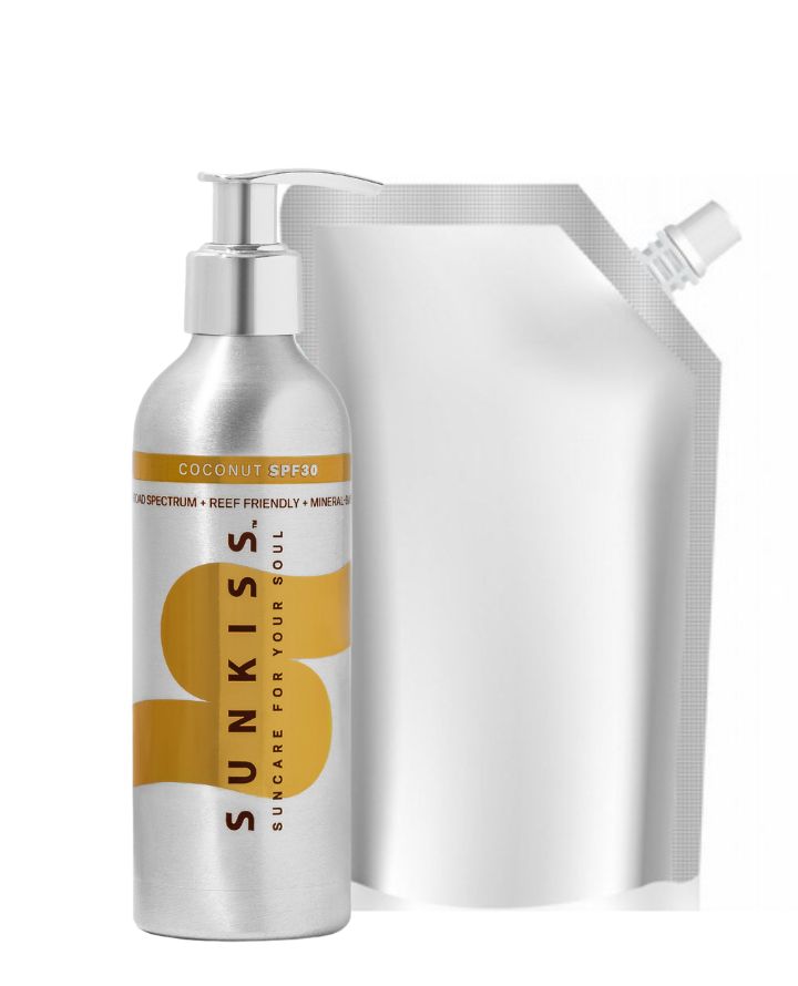 SunKiss Sustainable Suncare Refills- Coconut SPF 30